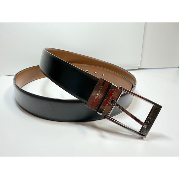 Perry Ellis Reversible Scratch Leather Belt Sz 40 New - Picture 4 of 7